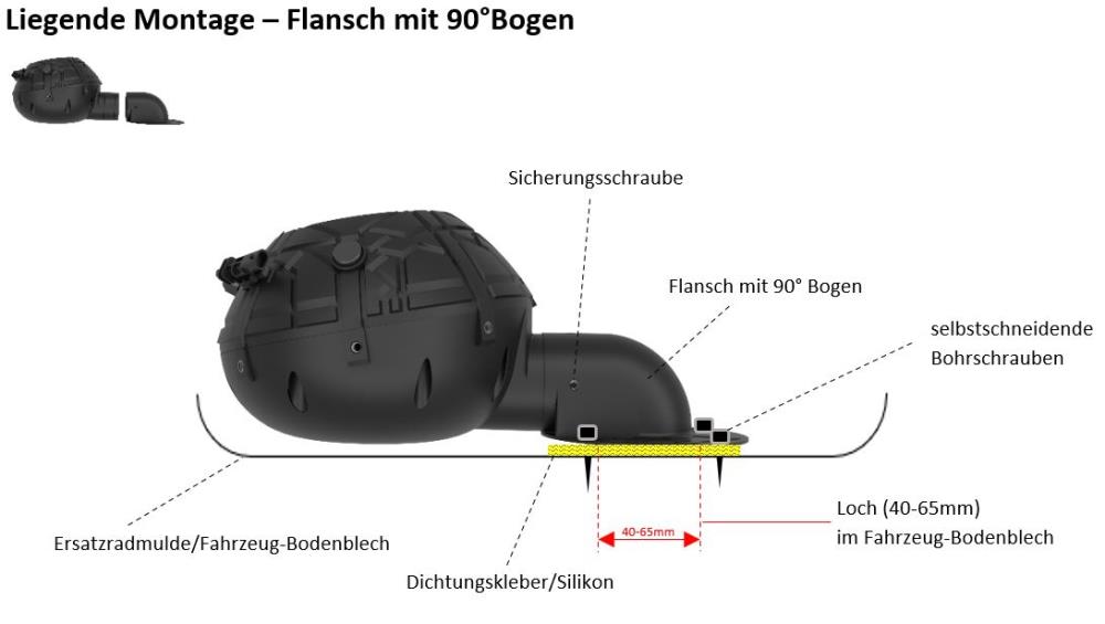 FLANSCH MIT BOGEN FÜR DEEP SPEAKER